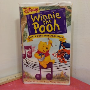 Cinta de película VHS vintage, Las muchas aventuras de Winnie the Pooh, Walt Disney