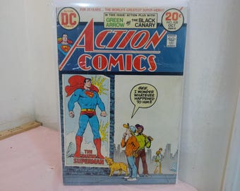 Vintage DC Comic Books, Action Comics, Various Issues, 1970's