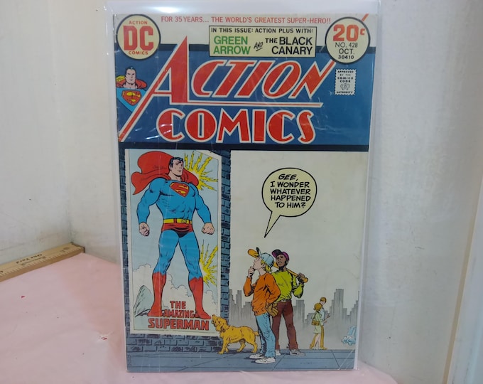 Vintage DC Comic Books, Action Comics, Various Issues, 1970's