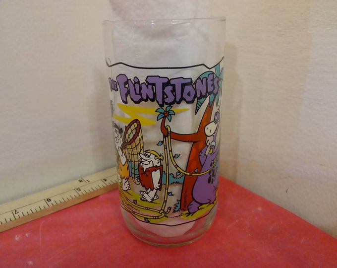 Vintage Hardee's The Flintstone Glass, "The Snorkasaurus Story", 1990