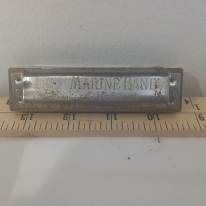 Vintage Metal Harmonica, Marine Band Harmonica by Hohner