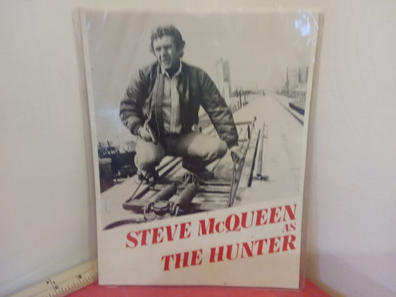 Vintage Movie Promo Card The Hunter Steve Mcqueen 1980 Etsy Vintage Movie Promo Card The Hunter Steve Mcqueen 1980 Etsy