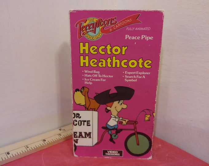 Vintage VHS Movie Tape, Hector Heathcote Peace Pipe, Cartoon, 1989~