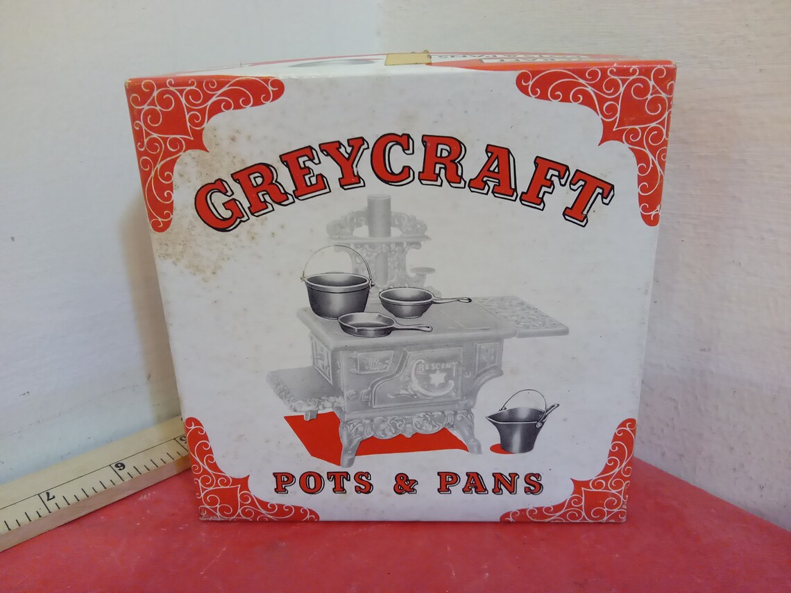 Vintage Miniature Cast Iron Pots and Pans Greycraft Pots and Etsy