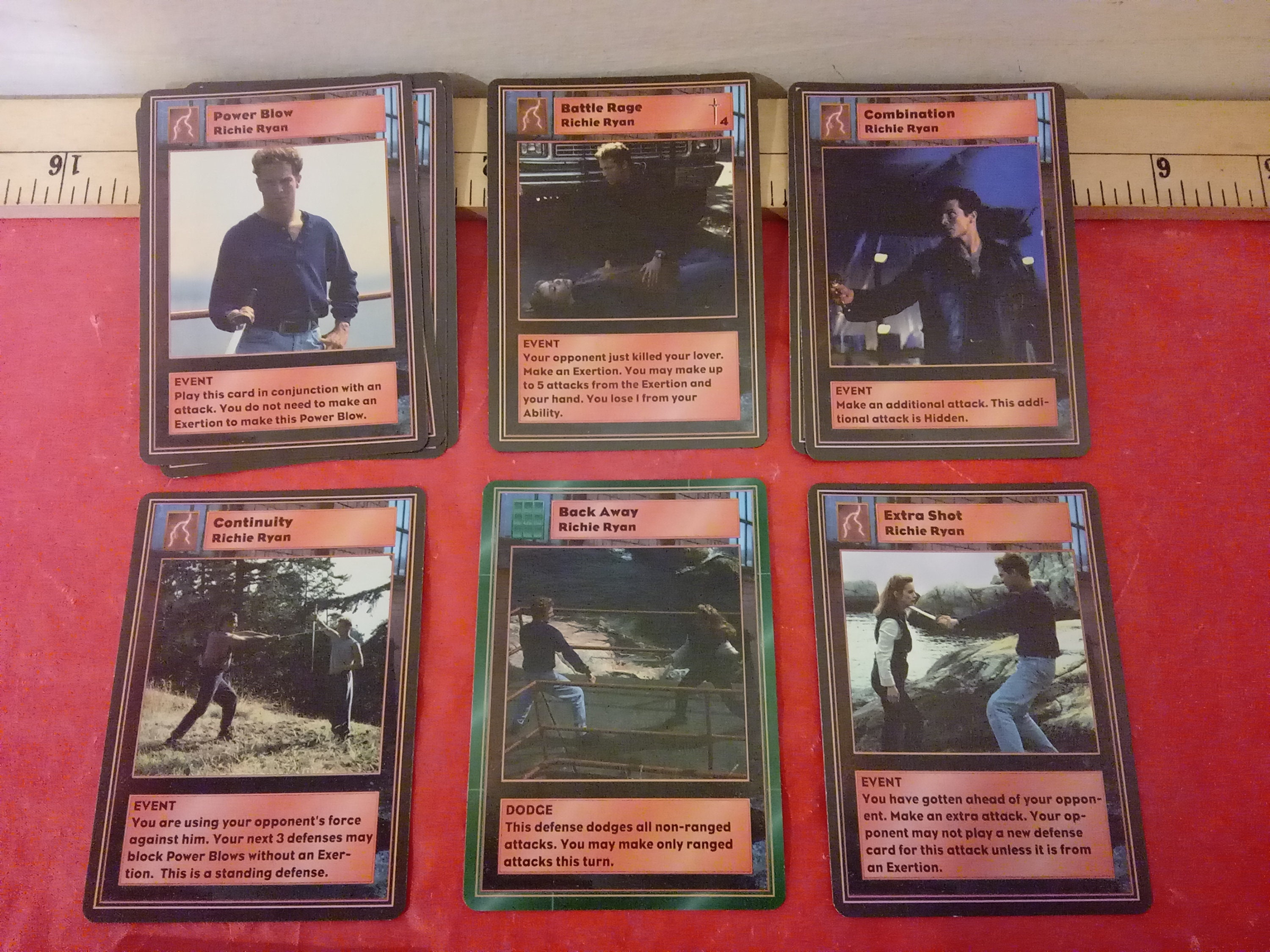 Vintage Card Game, Highlander Card Game Cards, Richie Ryan Cards, 1990's
