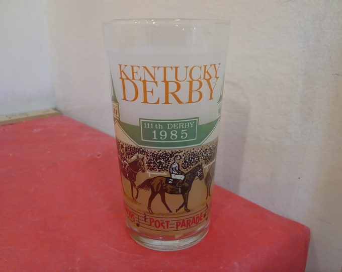 Vintage Drinking Glasses, Kentucky Derby Glasses, Churchill Downs Glasses with Winners from Past Years