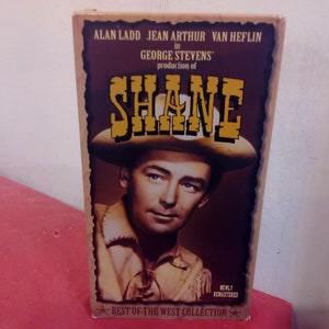 Vintage VHS Movie Tape, Shane with Alan Ladd, 1998#