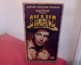 Vintage VHS Movie Tape, Shane with Alan Ladd, 1998#