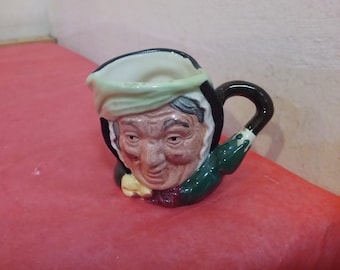 Vintage Figurine Mug, Royal Doulton Mini Toby Mug, Sairey Gamp, 1960's#