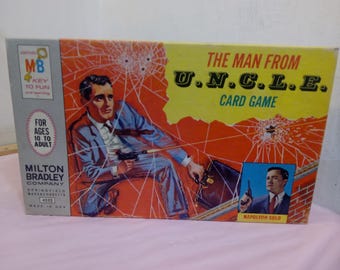 Vintage Card Games, The Man from U.N.C.L.E. Card Game, The Man from U.N.C.L.E. Board Game or Combat "Based on TV Show" Card Game, 1960's#
