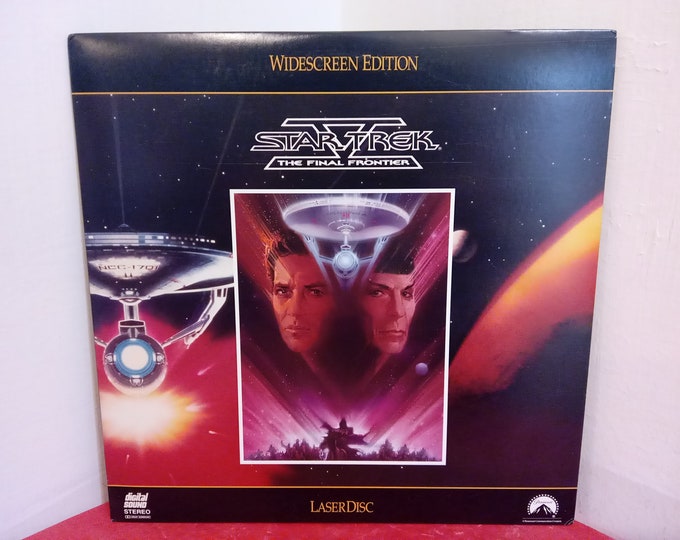 Vintage Laser Disc Movie, Widescreen Edition "Star Trek V The Final Frontier", William Shatner, 1991