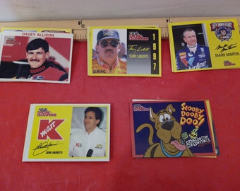 Vintage Collector Cards, Nascar Racing Drivers Cards, Mark Martin, Jeff Gordon, Davey Allison, and Others, 1990's