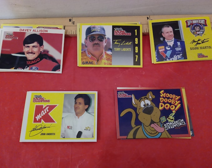 Vintage Collector Cards, Nascar Racing Drivers Cards, Mark Martin, Jeff Gordon, Davey Allison, and Others, 1990's