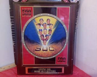 Vintage Baseball Plaque, Living 500 Home Run Hitters by Sports Impressions, 1994