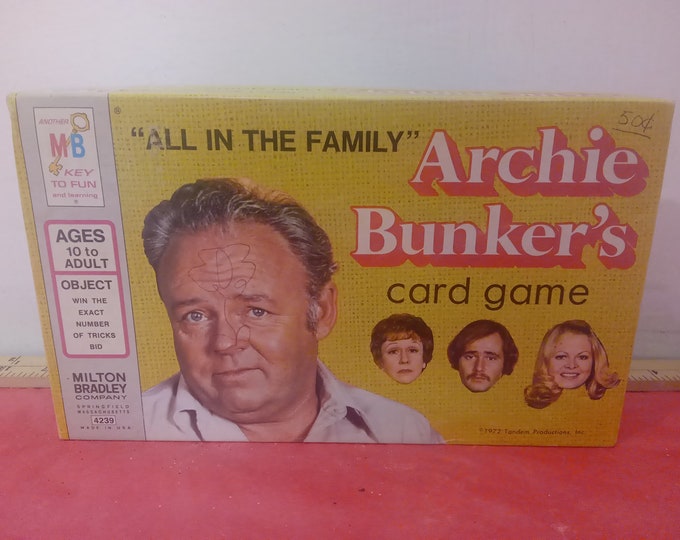 Vintage Card Game, Archie Bunker's Card Game by Milton Bradley, 1972#