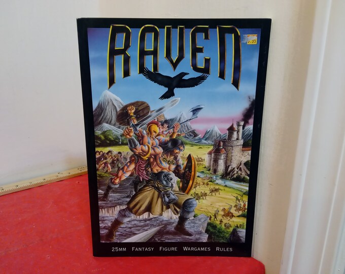 Vintage Miniature War Game Book, Raven 25mm Fantasy Figure Wargame Rules, 1996