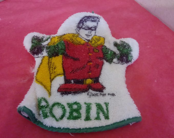 Vintage DC Comic Puppet/Oven Mitt, Boy Wonder "Robin" Oven Mitt or Hand Puppet, 1966#