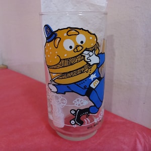 Vintage McDonald&#39;s Glass, Big Mac and Grimace Glasses, 1970&#39;s