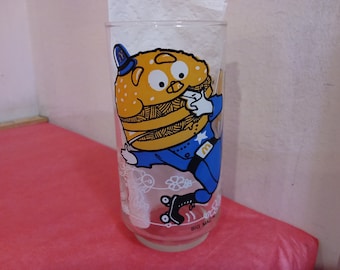 Vintage McDonald's Glass, Big Mac and Grimace Glasses, 1970's