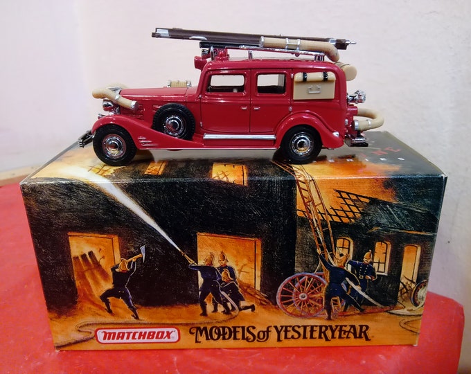 Vintage Diecast Fire Engines, Matchbox Models of Yesteryear "Fire Engine Series", 1993