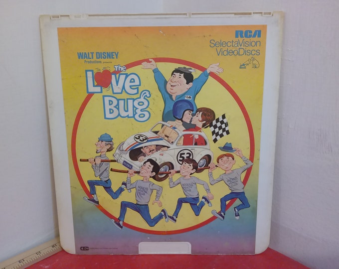 Vintage Video Disc Movie, Walt Disney "The Love Bug" by RCA Select Vision Video Discs, 1980's