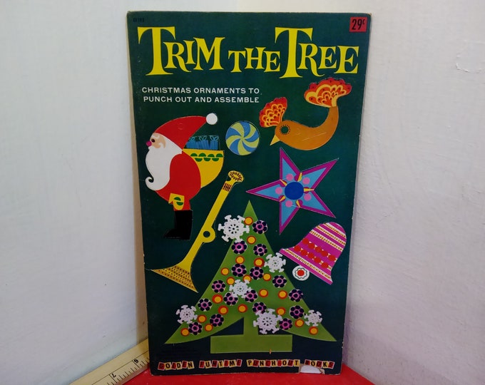 Vintage Christmas Ornaments, Trim the Tree "Cardboard Ornaments for Tree", 1961#