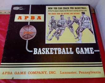 Vintage Board Game, APBA Pro Basketball Game, 1970's#