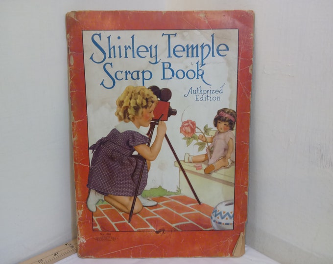 Vintage Scrap Book, Shirley Temple Scrap Book Authorized Edition, No. 1763 by the Saalfield Co.#