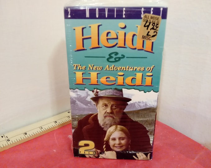 Vintage VHS Movie Tape, Heidi and The New Adventures of Heidi, 2 Movie Set, 1994~