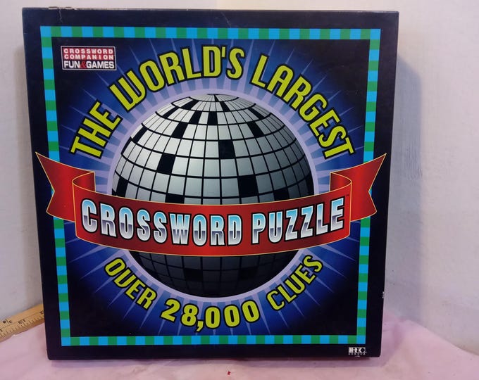 Vintage Crossword Puzzle, The World's Largest Crossword Puzzle over 28,000 Clues, 1997