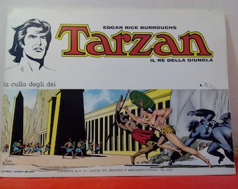 Vintage Comic Book, Italian Version of Tarzan Comics by Edgar Rice Burroughs, 1972