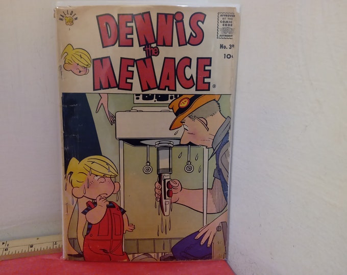 Vintage Comic Books, Halden Fawcett Comic Books, Denise the Menace, 1950's