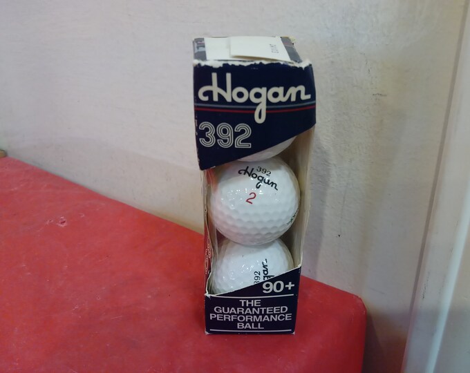 Vintage Golf Balls, Hogan 392 Surlyn 90+, Three Pack of Balls, 1970's