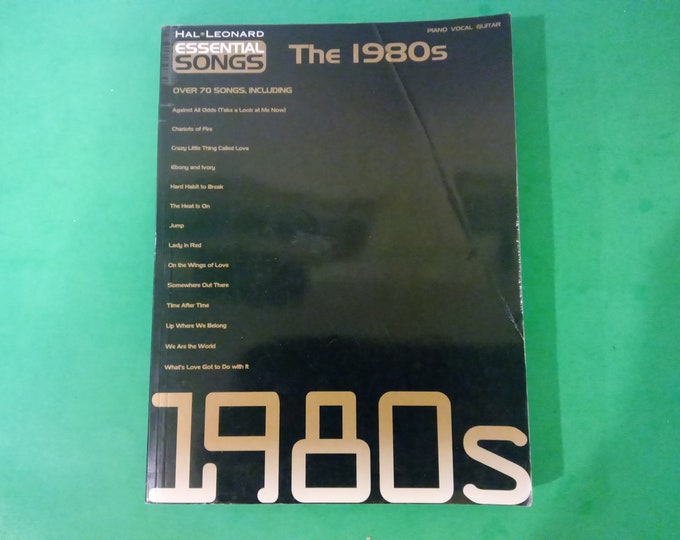 Vintage Soft Cover Book, Hal Leonard Essential Songs "The 1980s"~