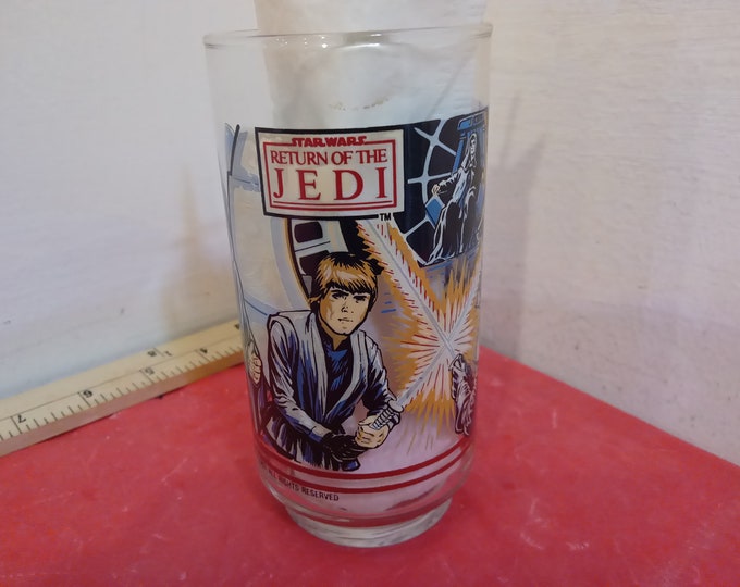 Vintage Collector Glass, Star Wars, Return of the Jedi Glass, Emperor Throne Room, 1983#