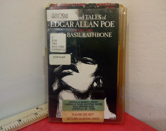 Vintage Cassette Tape, Poems and Tales of Edgar Allan Poe, 1995~