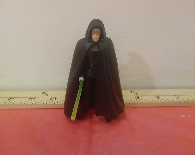 Vintage Star Wars Action Figure, Luke Skywalker Jedi Knight (Black Vest) by Kenner, 1996