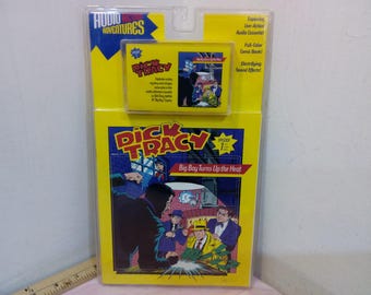 Vintage Comic Book and Cassette Tape, Walt Disney's Dick Tracy Audio Action Adventures, 1990's
