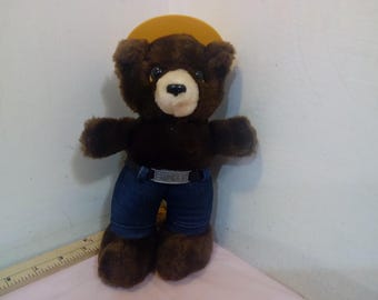 Vintage Stuffed Toy, Smokey the Bear Stuffed Toy with Hat and Belt by R. Dakin & Co., 1983