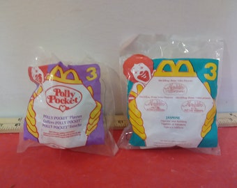 Vintage McDonald's Happy Meal Toys, Aladdin #3 Jasmine and Polly Pocket #3 House, 1990's#