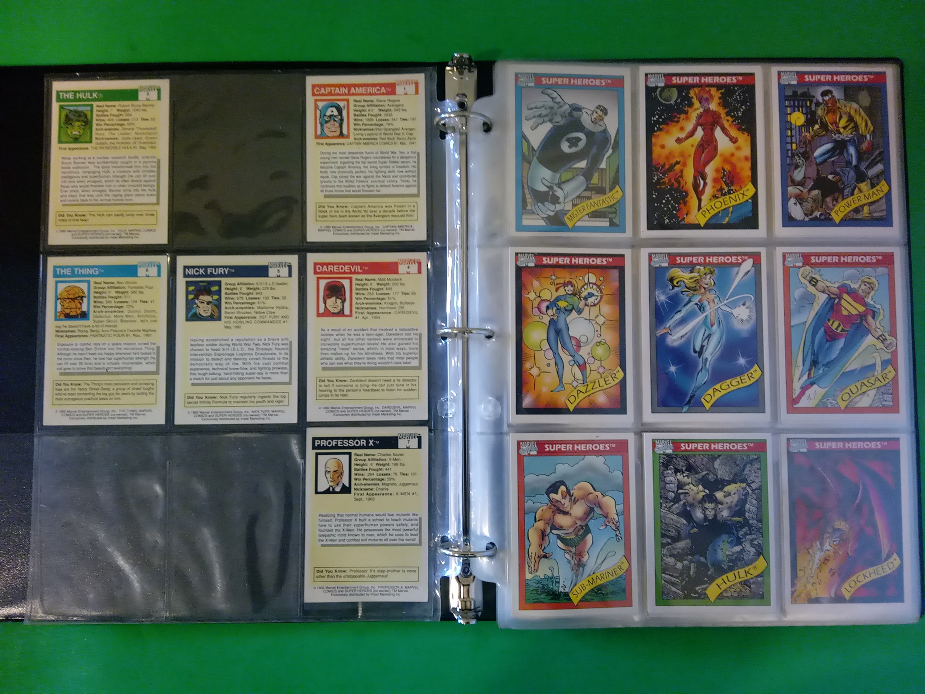 Vintage Marvel Universe Trading Cards Series 1 by Impel, 1990