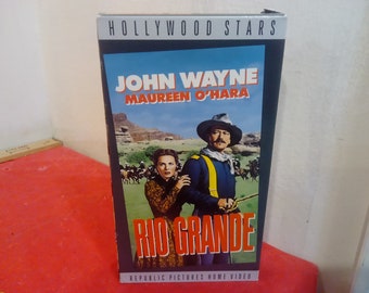 Vintage VHS Movie Tape, The Quiet Man, The Star Packer, True Grit, Fort Apache, Rio Bravo, and Other Movies Starring John Wayne#