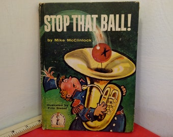 Vintage Hardcover Book, Dr. Seuss Books, Hop on Pop, ABC, Wings on Things, Babar, or Stop that Ball, 1950's-60's