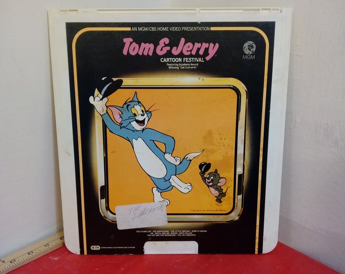 Vintage Video Disc Movie, Tom & Jerry Cartoon Festival by MGM/CBS Home Video Discs, 1980's