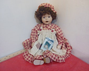 Vintage Porcelain Doll, Betsy's Tea Time Porcelain Doll by House of Lloyd, 1997