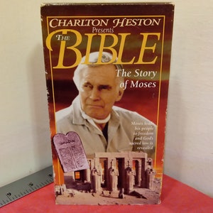 Vintage VHS Movie Tape, The Bible, Charlton Heston, 1993~