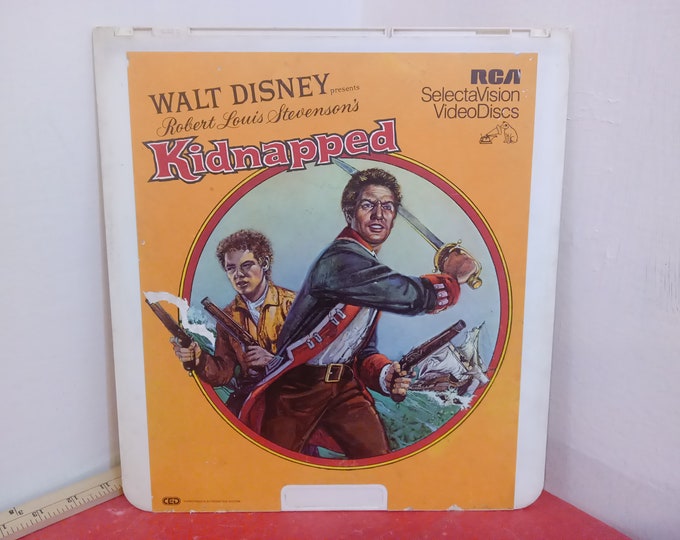 Vintage Video Disc Movie, Walt Disney Robert Louis Stevenson's Kidnapped by RCA Select Vision Video Discs, 1980's