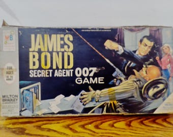 Vintage Board Game, James Bond Secret Agent 007 by Milton Bradley, 1964