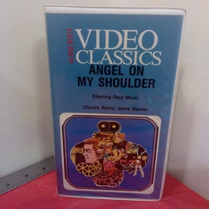 Vintage VHS Movie Tape, Angel on My Shoulder, Claude Rains, 1985~