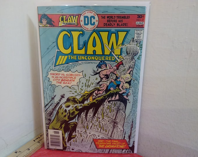 Vintage Comic Books, DC Comic Books, Claw the Unconquered, 1970's